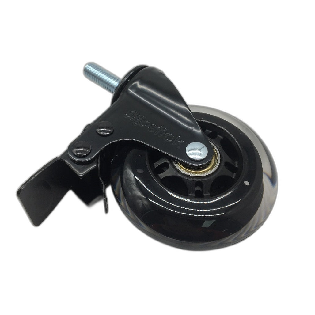 Slipstick 4 Rollerblade Wheels with 3/8 Inch Thread Break and Swivel Lock NEW