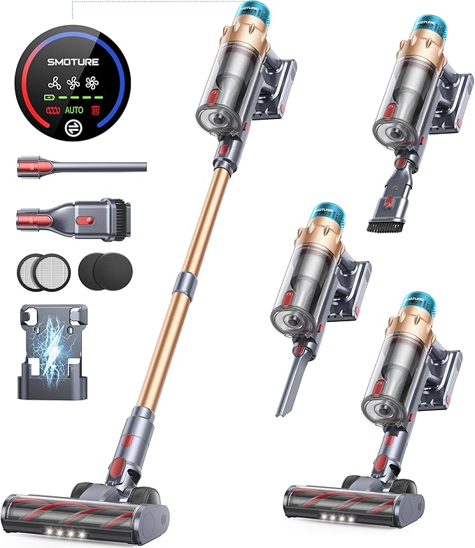SMOTURE CAV01 550W 1 5L Capacity Cordless Indoor Vacuum Cleaner NEW