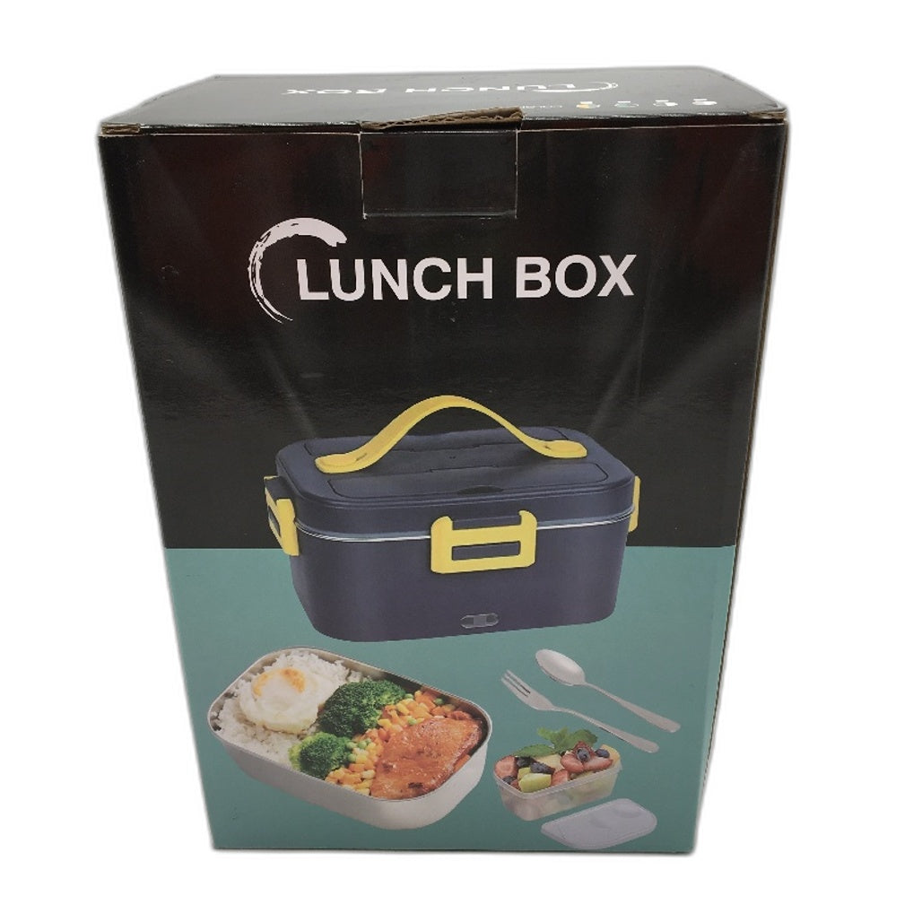 1.8L Electric 3 in 1 Food Warming Bentou Box with Lunch Bag in Green Yellow NEW