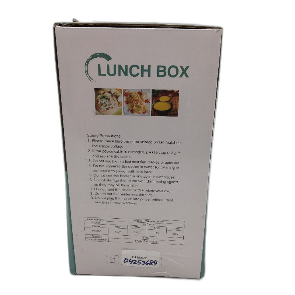 1.8L Electric 3 in 1 Food Warming Bentou Box with Lunch Bag in Green Yellow NEW
