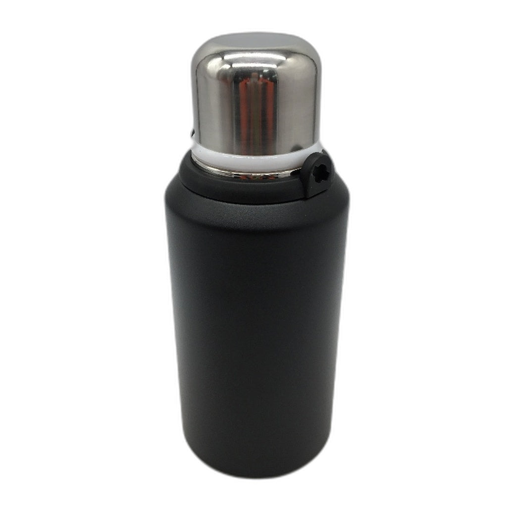1.2L Stainless Steel Leakproof Vacuum Seal Water Bottle with Handle in Black NEW