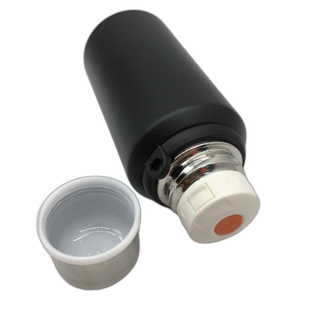 1.2L Stainless Steel Leakproof Vacuum Seal Water Bottle with Handle in Black NEW
