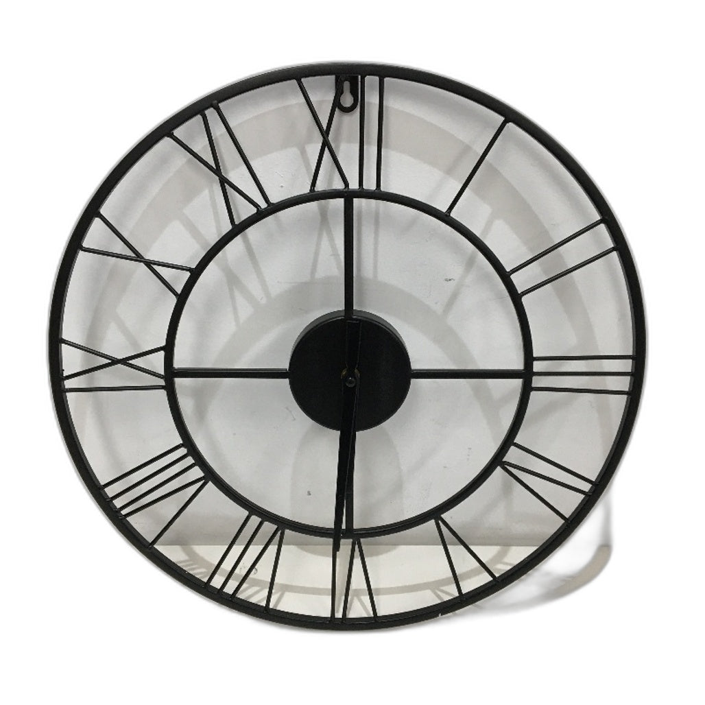 Room Tide 18 Inch Large Modern Roman Numeral Analogue Wall Clock in Black NEW