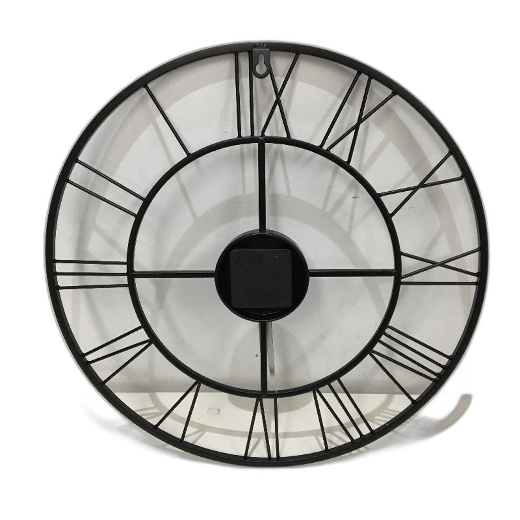 Room Tide 18 Inch Large Modern Roman Numeral Analogue Wall Clock in Black NEW