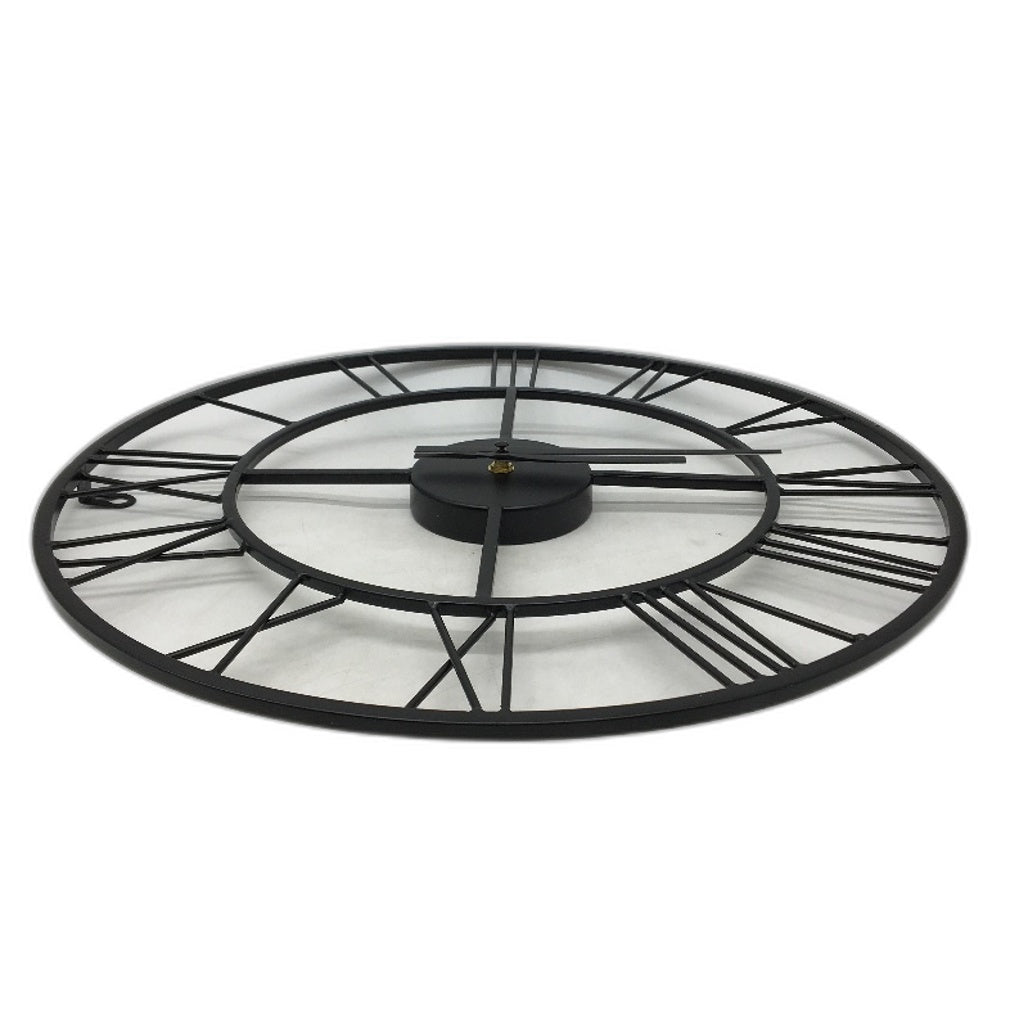 Room Tide 18 Inch Large Modern Roman Numeral Analogue Wall Clock in Black NEW