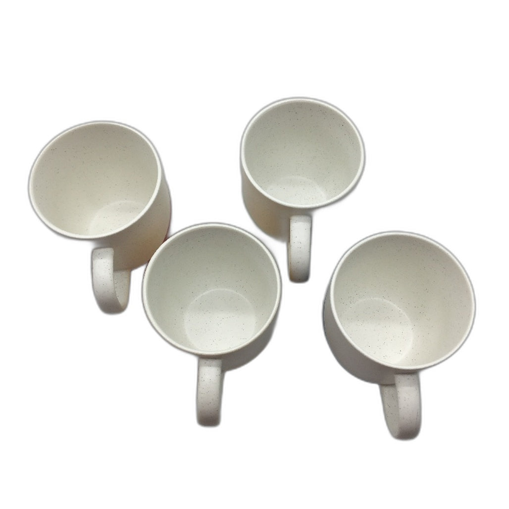 Miamio 4 Piece 300mL Happy Life Affirmation Ceramic Two Tone Coffee Mugs NEW