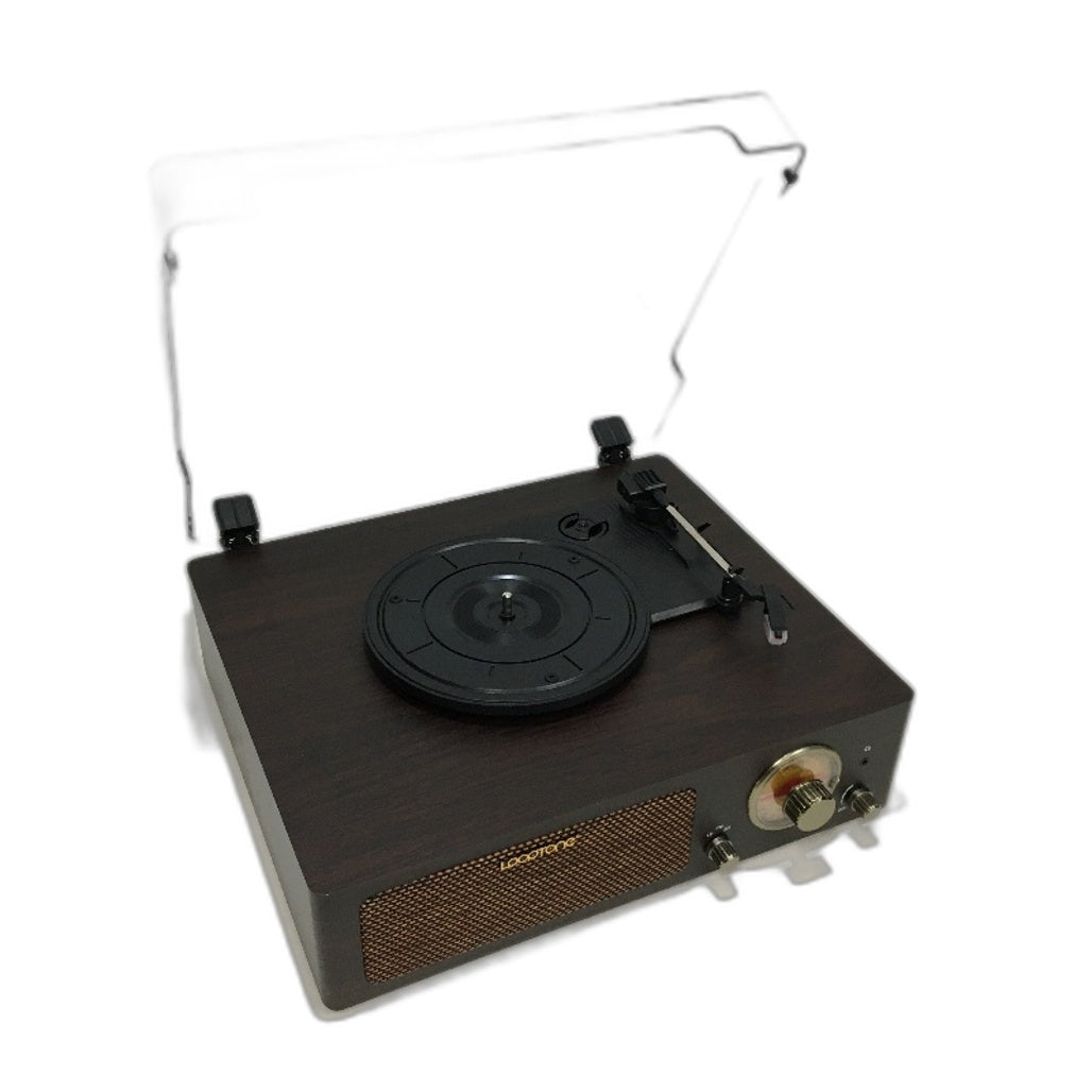 Looptone DS-215RBB Bluetooth In and Out Turntable with FM Radio in Brown DEMO