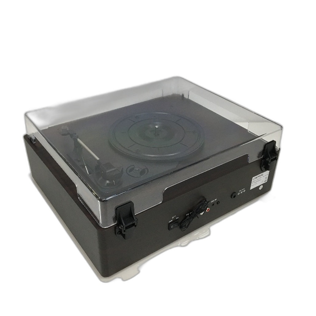 Looptone DS-215RBB Bluetooth In and Out Turntable with FM Radio in Brown DEMO