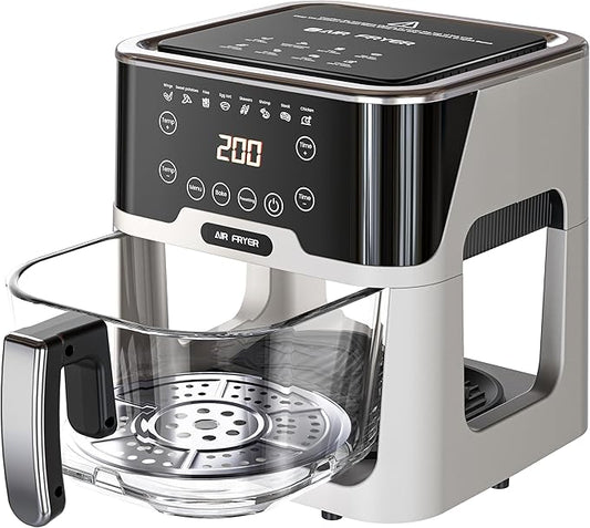 Billord 5.2L Digital Air Fryer with Clear Glass Pot Multifunctional Cooker DEMO