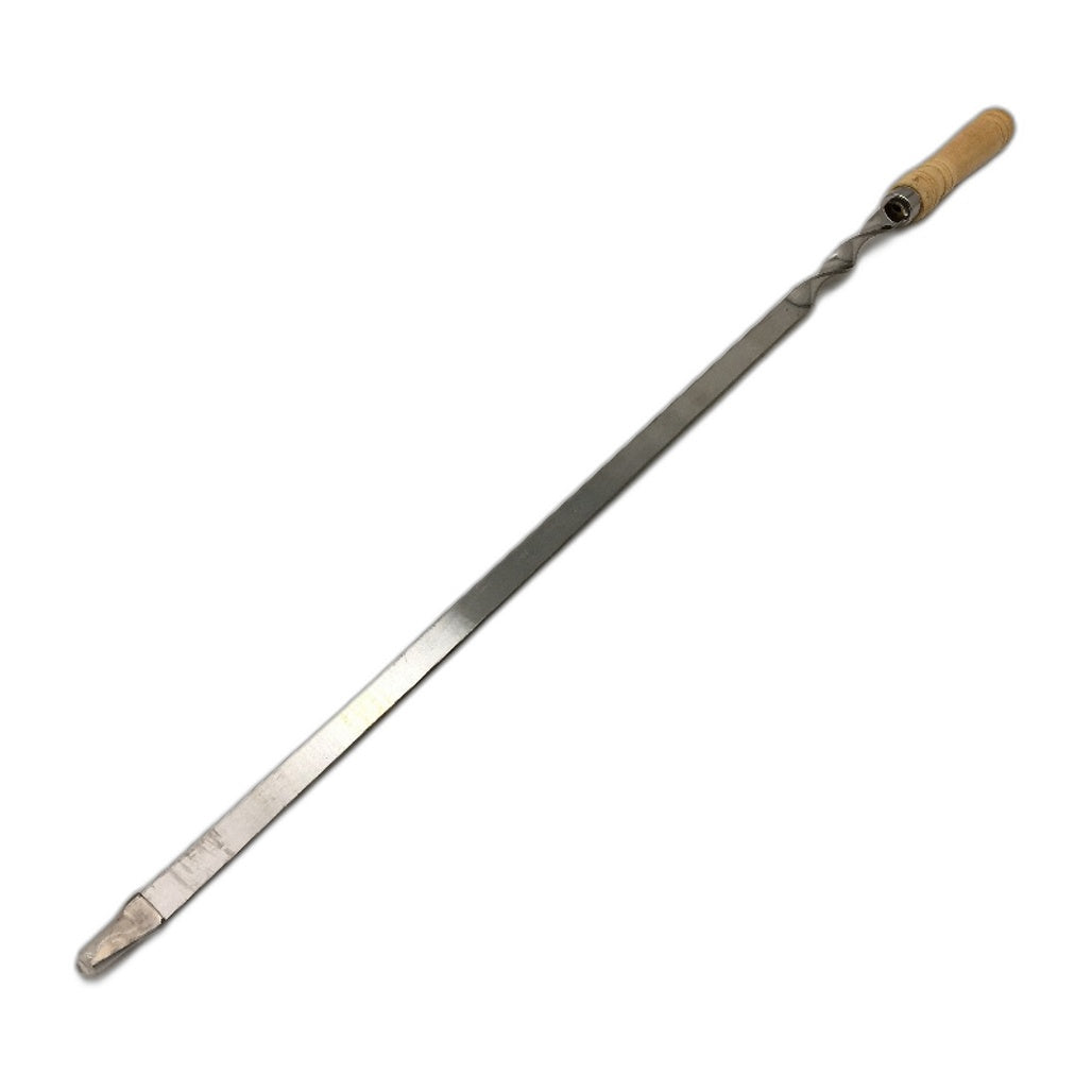 Antallcky 12 Pack 23.5 Inch BBQ Stainless Steel Skewers with Wooden Handle NEW