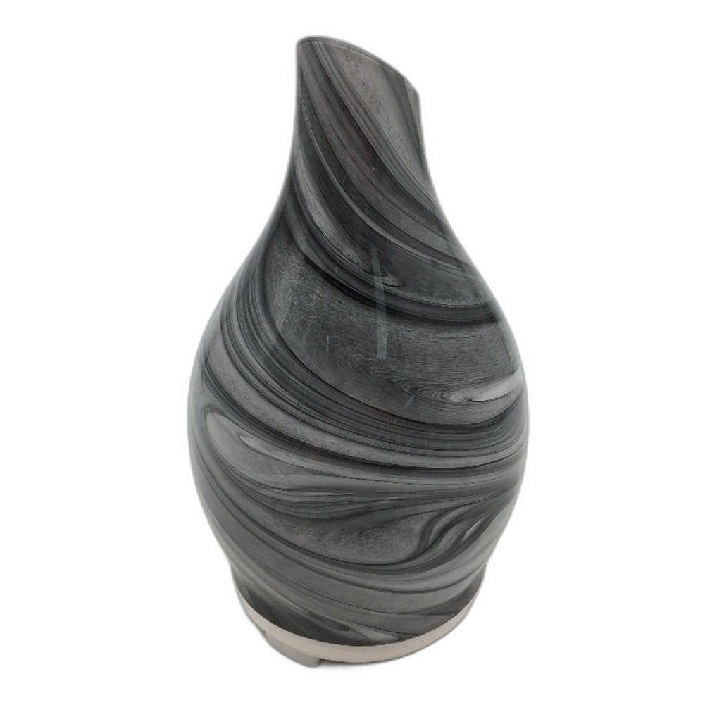 Essential Oil DIffuser Grey Wave Aromatherapy 120ml Glass Cool Mist Night Light