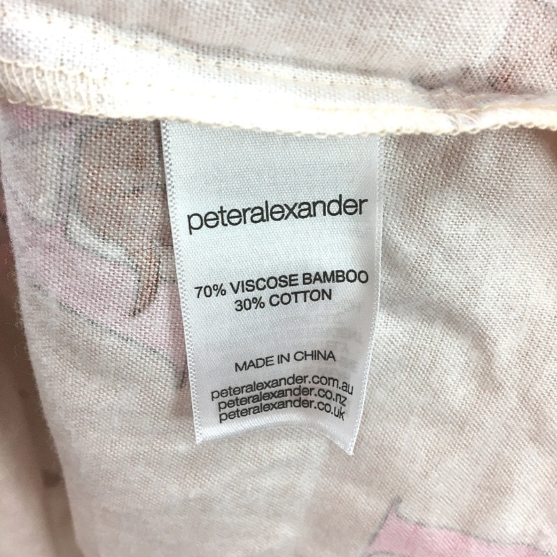 Peter Alexander Logo Patterned Long Sleeve Bamboo PJ Set Ladies Size Small NEW