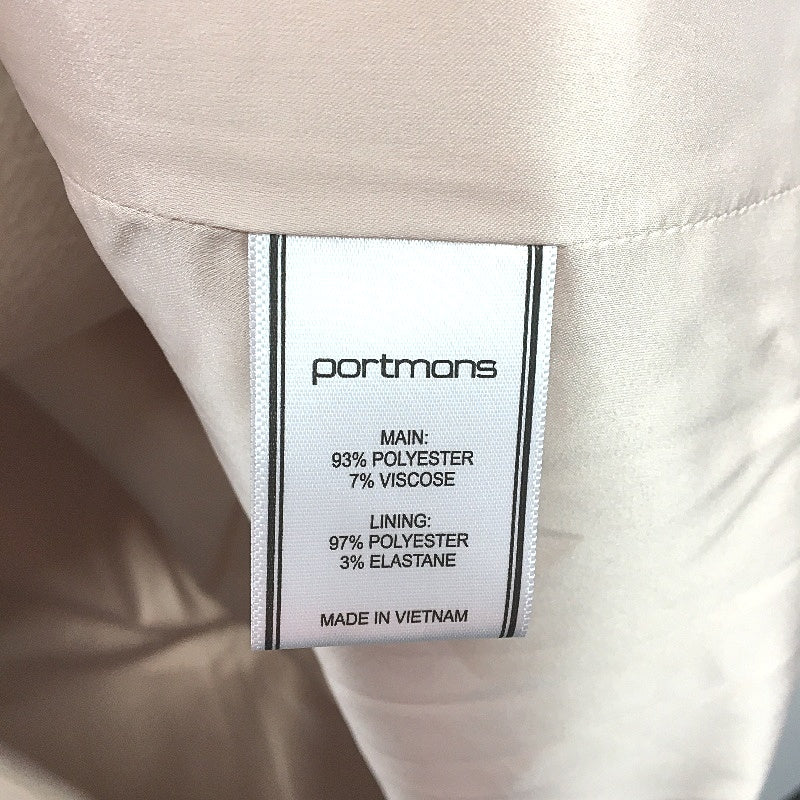 Portmans Single Breasted Light Pink Soft Button Winter Coat Ladies Size AU 18