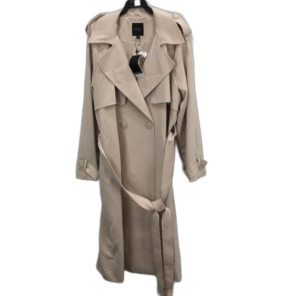 Portmans Curve Buckwheat Double Breasted Belted Trench Coat Ladies Size 22 NEW