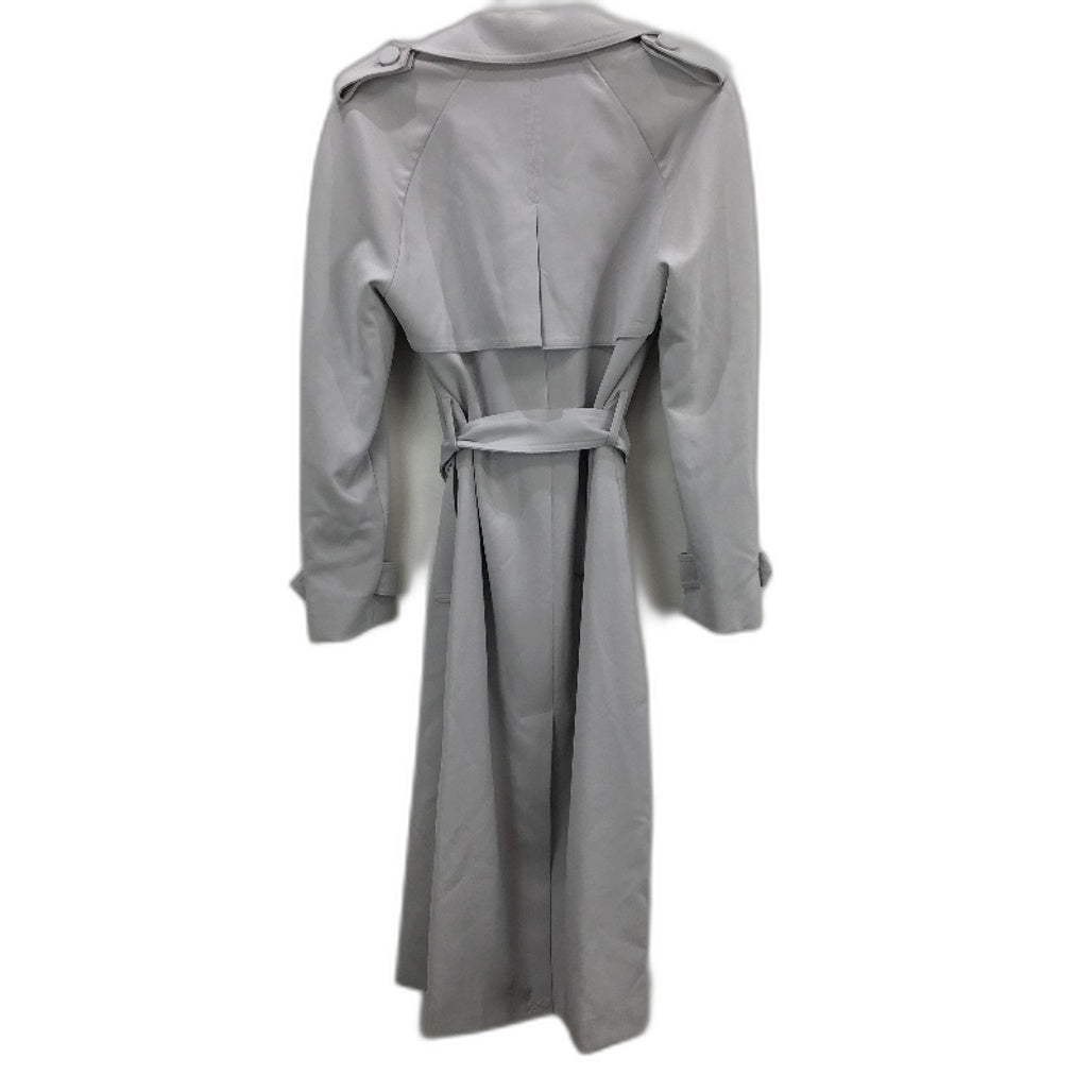 Portmans Dove Grey Longline Double Breasted Belted Trench Coat Ladies Size AU 6