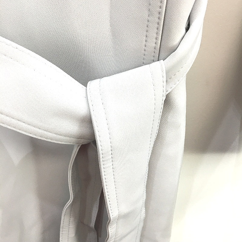 Portmans Dove Grey Longline Double Breasted Belted Trench Coat Ladies Size AU 6