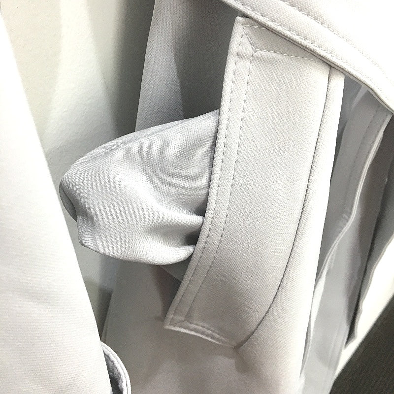 Portmans Dove Grey Longline Double Breasted Belted Trench Coat Ladies Size AU 6
