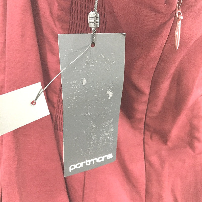 Portmans Hope Strapless Burgundy Rose Detail Formal Midi Dress Ladies Size AU 16