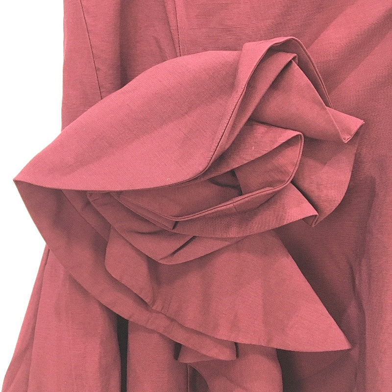 Portmans Hope Strapless Burgundy Rose Detail Formal Midi Dress Ladies Size AU 16