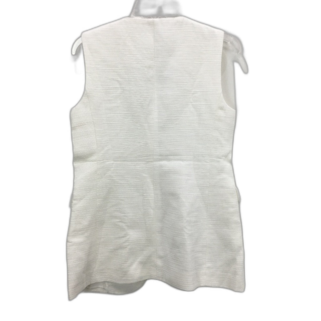 Dotti Ellie White Longline Vest Single Button Closure Ladies Size AU 8 NEW