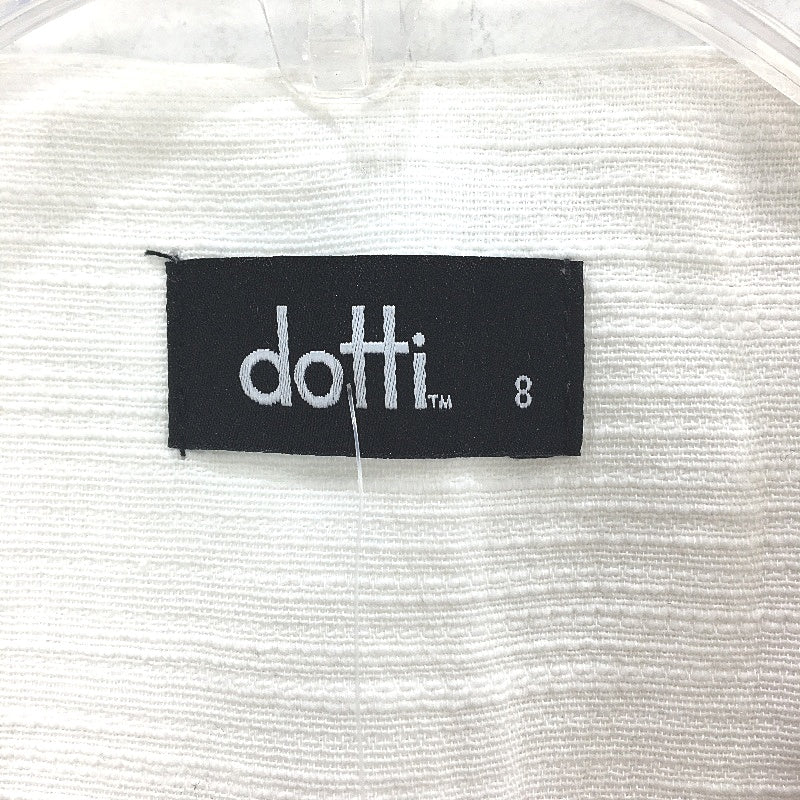 Dotti Ellie White Longline Vest Single Button Closure Ladies Size AU 8 NEW