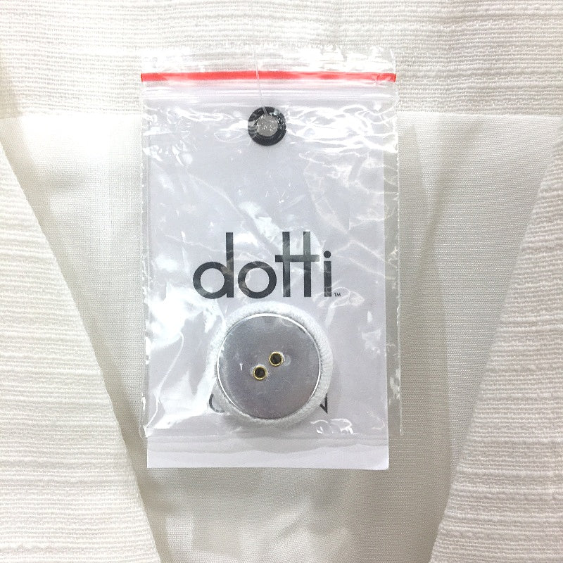 Dotti Ellie White Longline Vest Single Button Closure Ladies Size AU 8 NEW