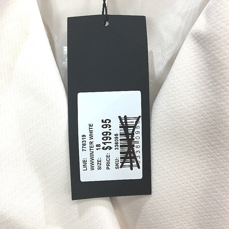 Portmans Cream White Button Up Belted Wynter Wrap Coat Ladies Size AU 18
