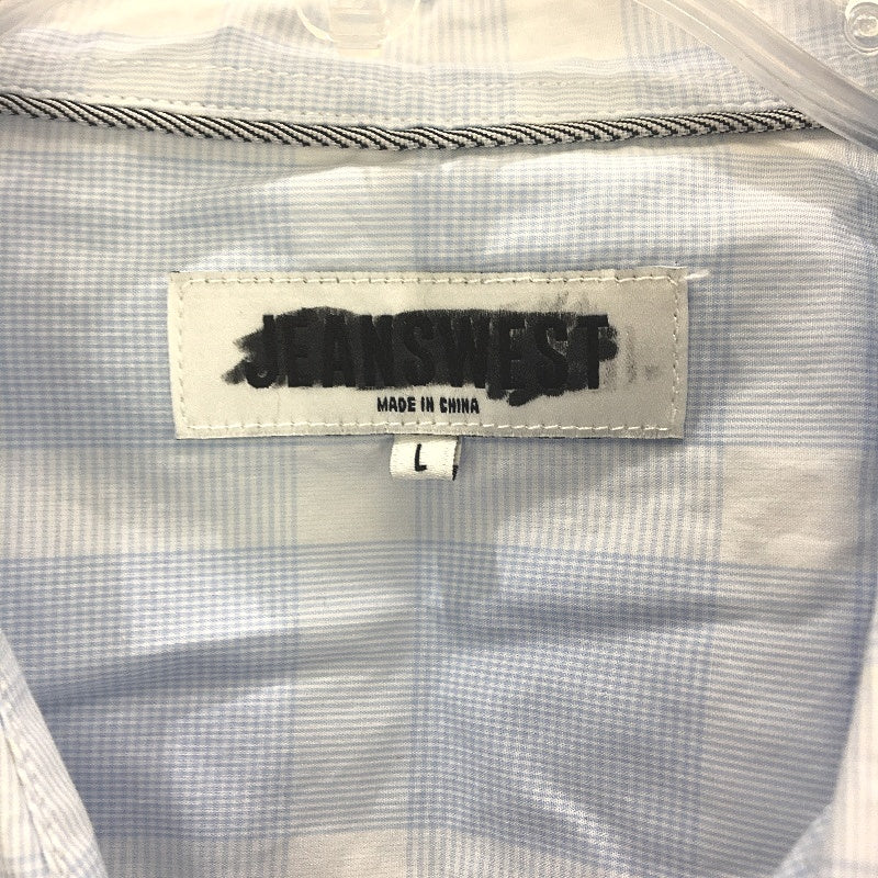Jeanswest Jaxton Blue Check Patterned Long Sleeve Shirt Mens Size Large