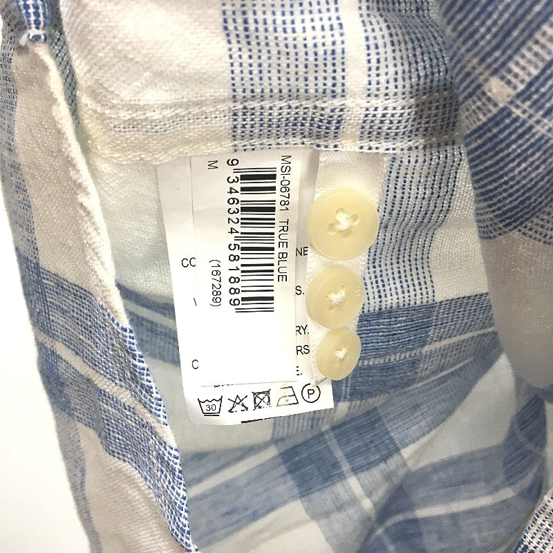 Jeanswest Plaid Blue & White Patterned Long Sleeve Shirt Mens Size Medium