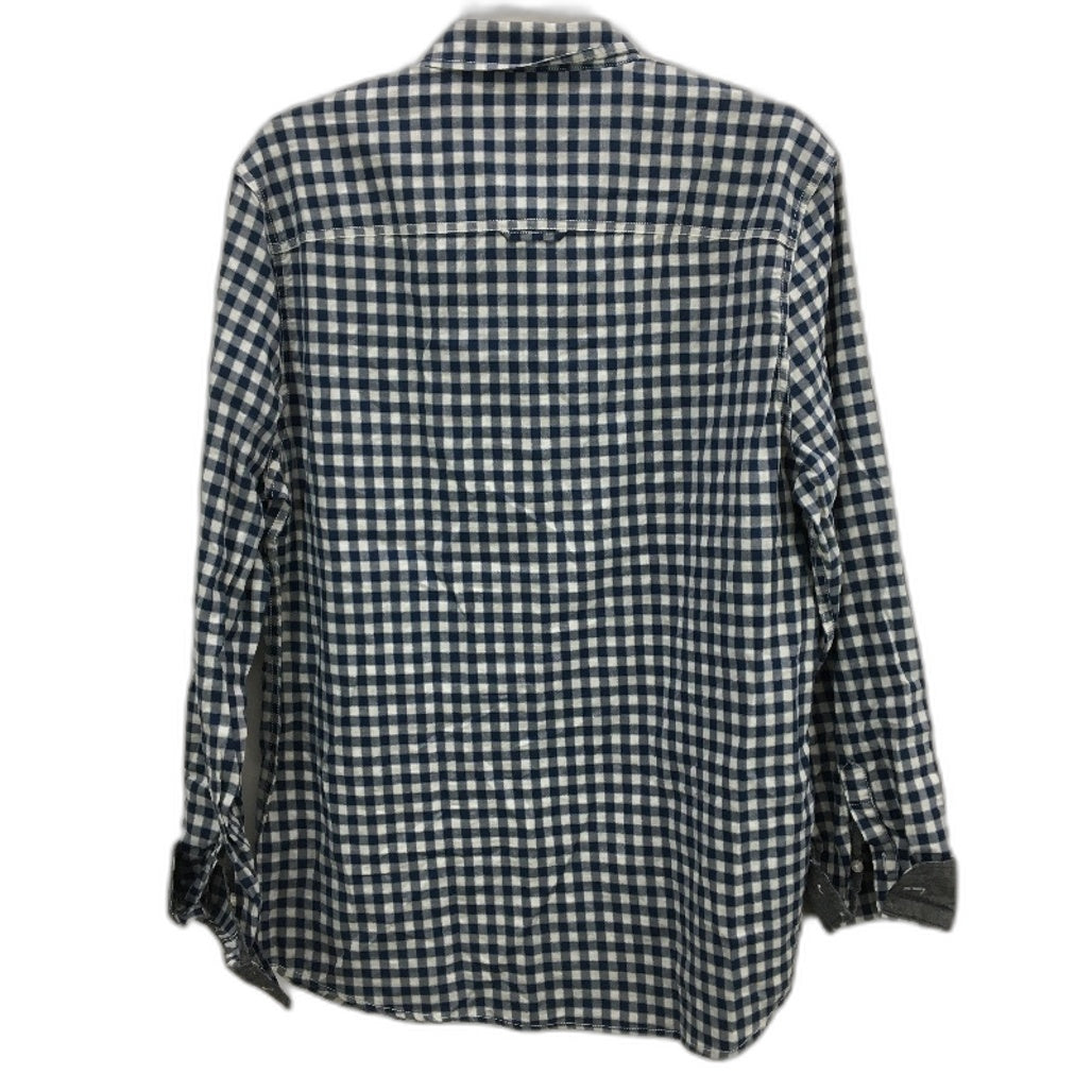Jeanswest Robinson Check Navy & White Long Sleeve Shirt Mens Size Medium