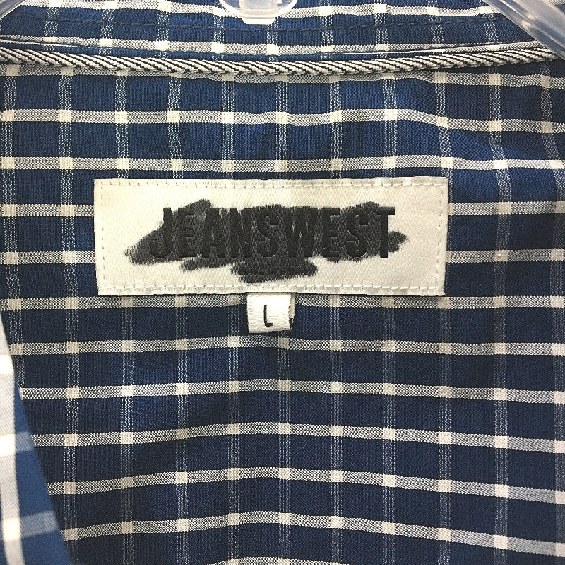 Jeanswest Jeremy Check Navy & White Long Sleeve Shirt Mens Size Large