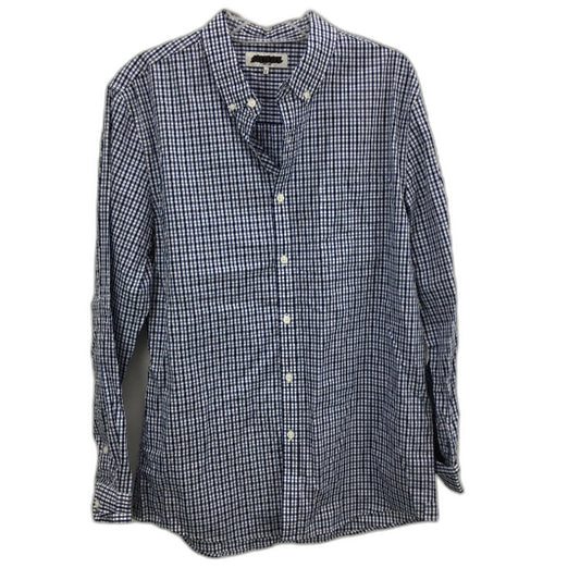Jeanswest Easton Check Navy & White Long Sleeve Shirt Mens Size Large