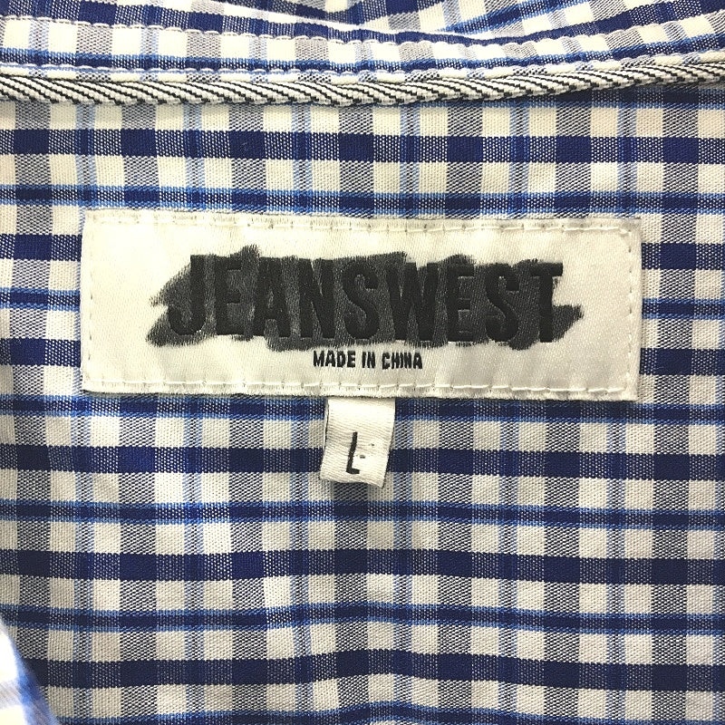 Jeanswest Easton Check Navy & White Long Sleeve Shirt Mens Size Large