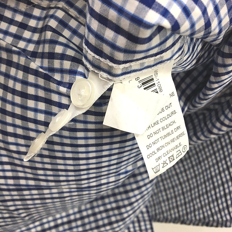Jeanswest Easton Check Navy & White Long Sleeve Shirt Mens Size Large