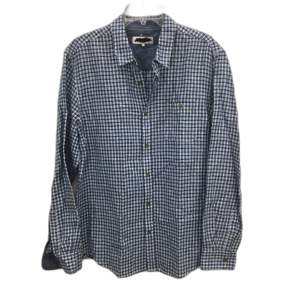 Jeanswest Barkley Check Blue & White Long Sleeve Shirt Mens Size Large