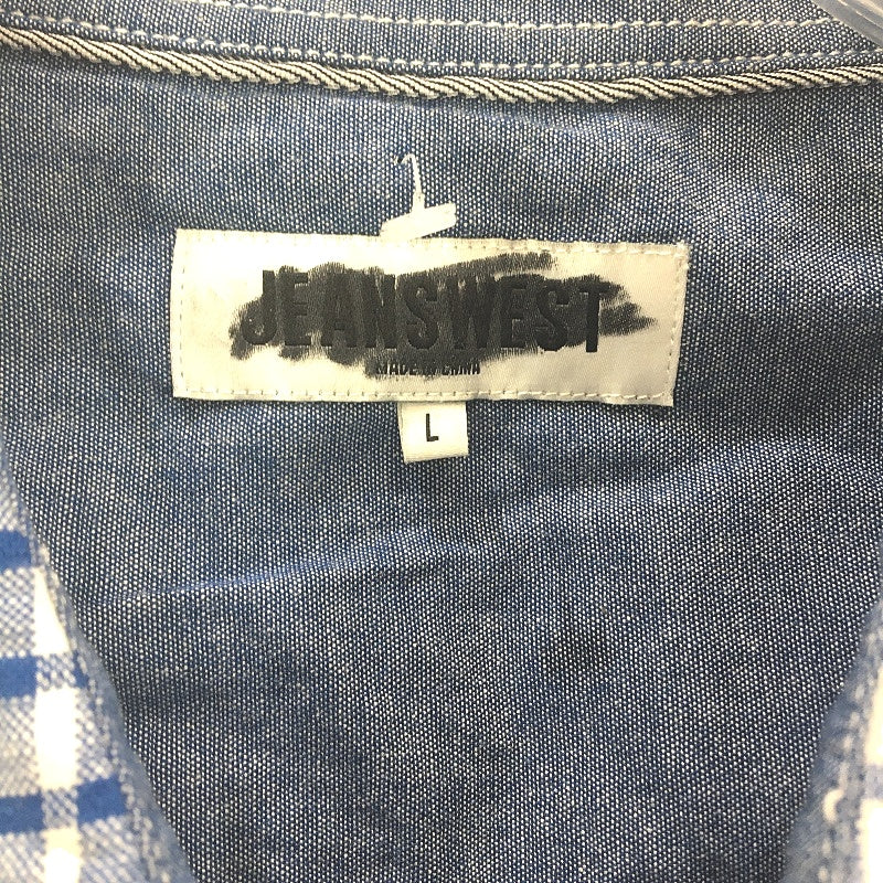 Jeanswest Barkley Check Blue & White Long Sleeve Shirt Mens Size Large