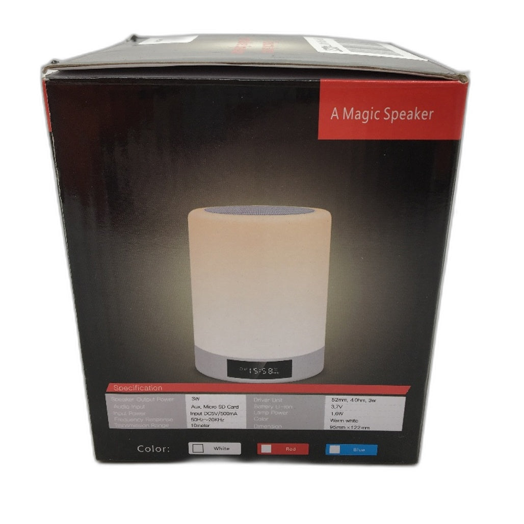 Night Light Touch Control LED Lamp Portable Speaker Alarm Clock Dimmable Colour
