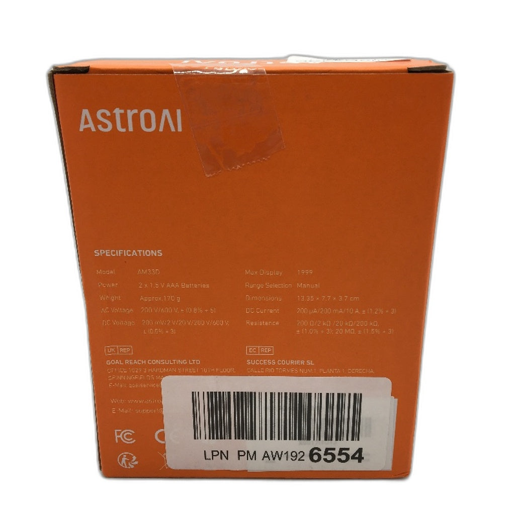 ASTROAI Digital Multimeter Tester 2000 Counts DC AC Voltmeter Ohm Volt Amp Meter