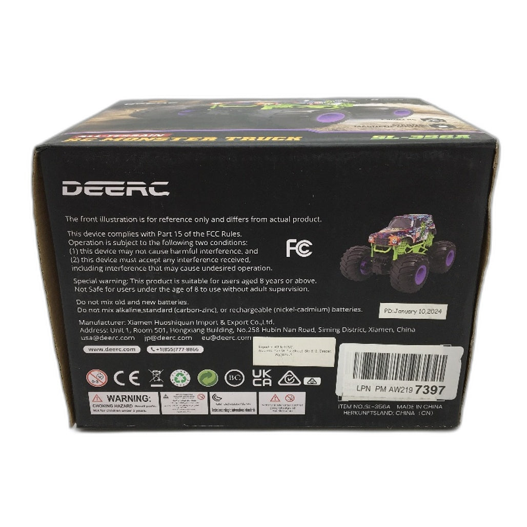 DEERC All-Terrain RC Monster Truck Off-Road Remote Control Car SL-356A  Age 8
