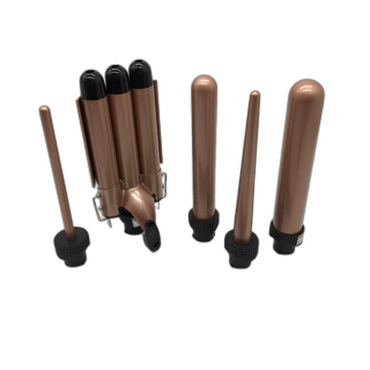 Professional Ceramic 5 In1 Styling Curling Wand Hair Curler Iron 3 Barrel 9-32MM