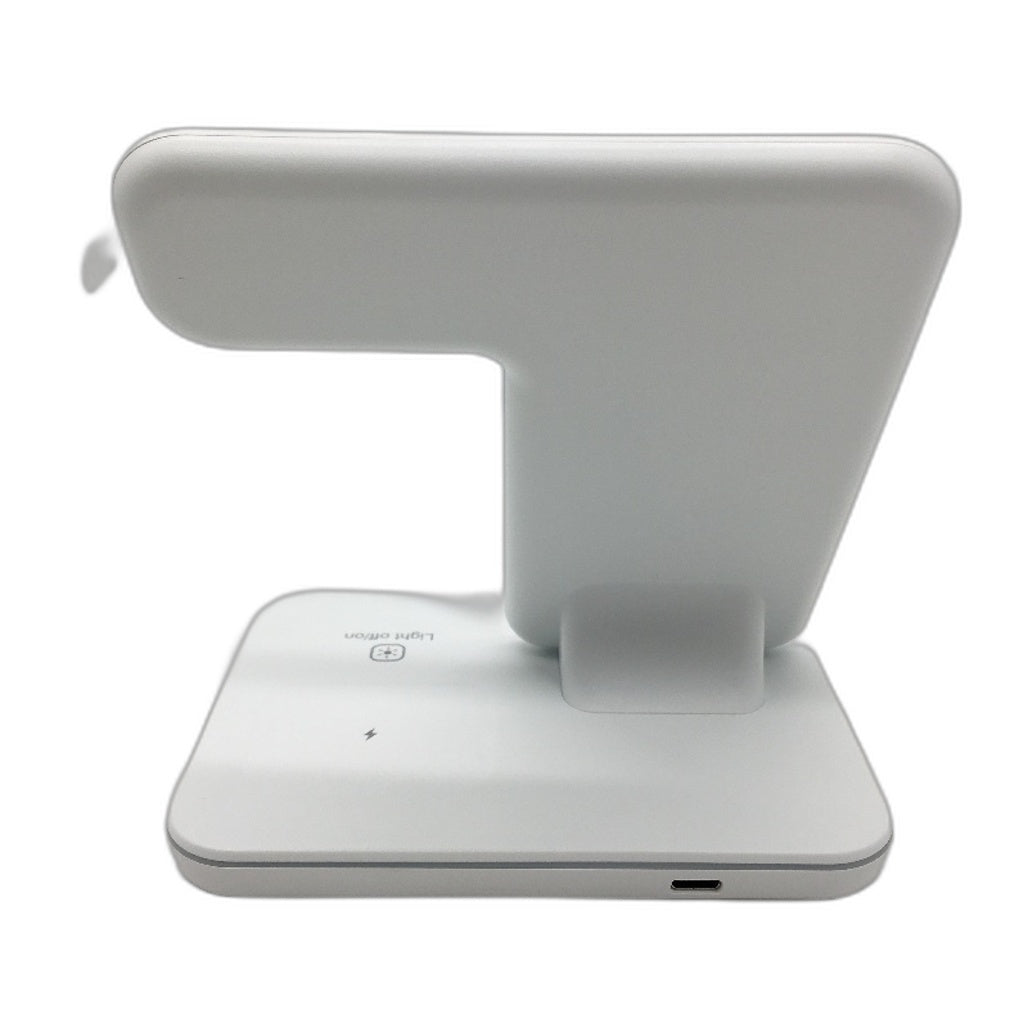 Wireless 3In1 Fast Charger 15W Wht Charging Station iPhone Apple Watch Airpods