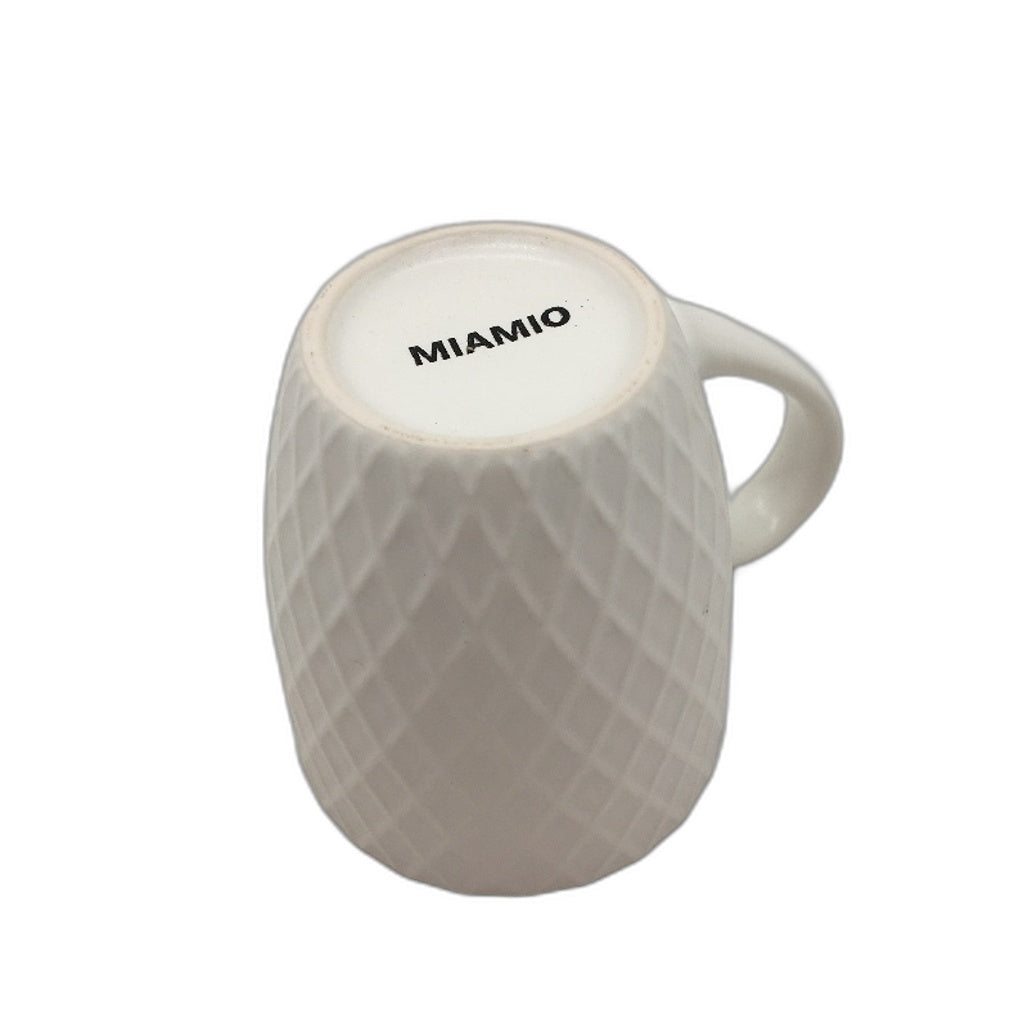 Miamio 6 Piece Palmanova Collection 400mL Ceramic Coffee Mugs in White NEW