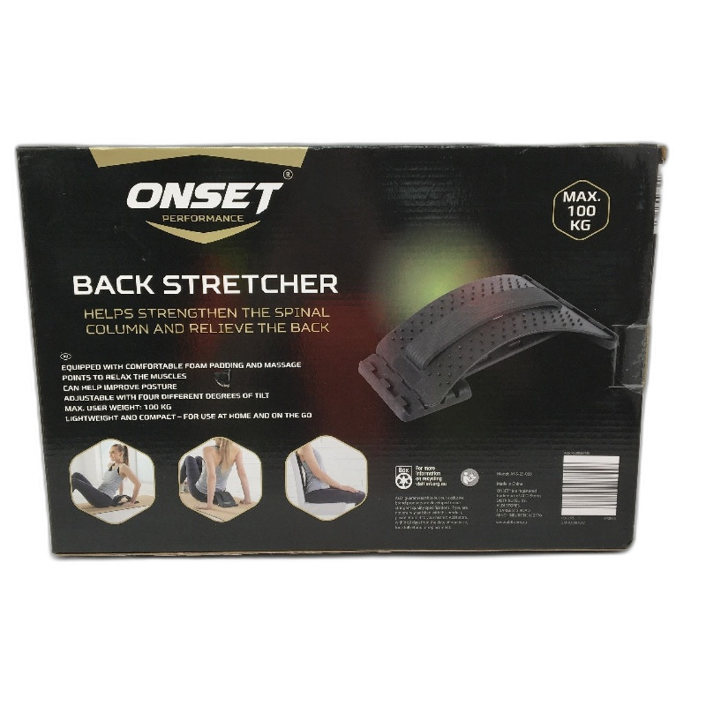 Onset Performance Back Stretcher with Foam Padding and Massage Points NEW