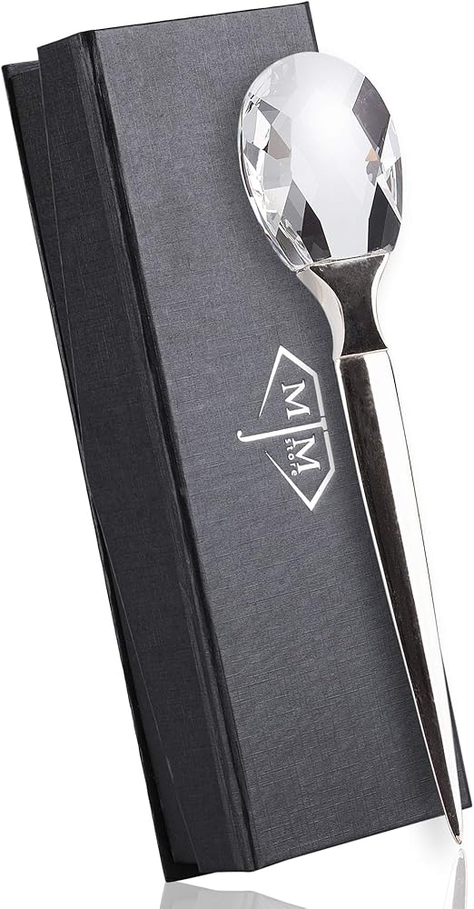 MJM Store Crystal Style Elegant Silver Metal Letter Opener in Gift Box NEW