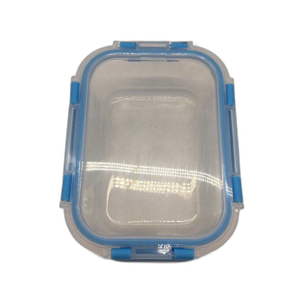 12 Piece 650mL and 180mL Glass Food Storage Container with Blue Lids NEW