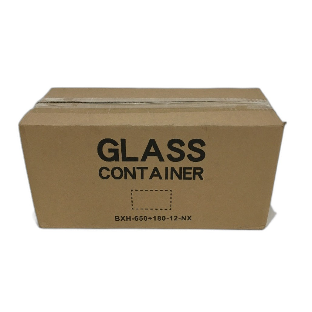 12 Piece 650mL and 180mL Glass Food Storage Container with Blue Lids NEW