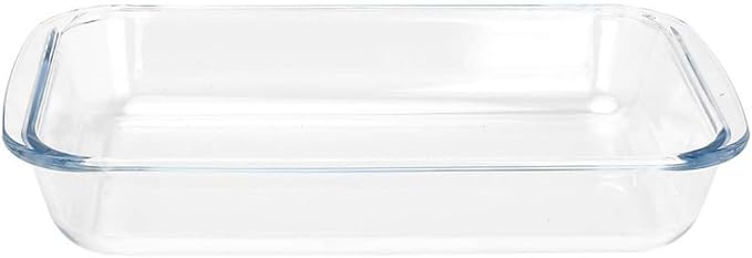 OvenBake 1.6L Oven and Microwave Safe Pure Square Baker Clear Glass Pan NEW