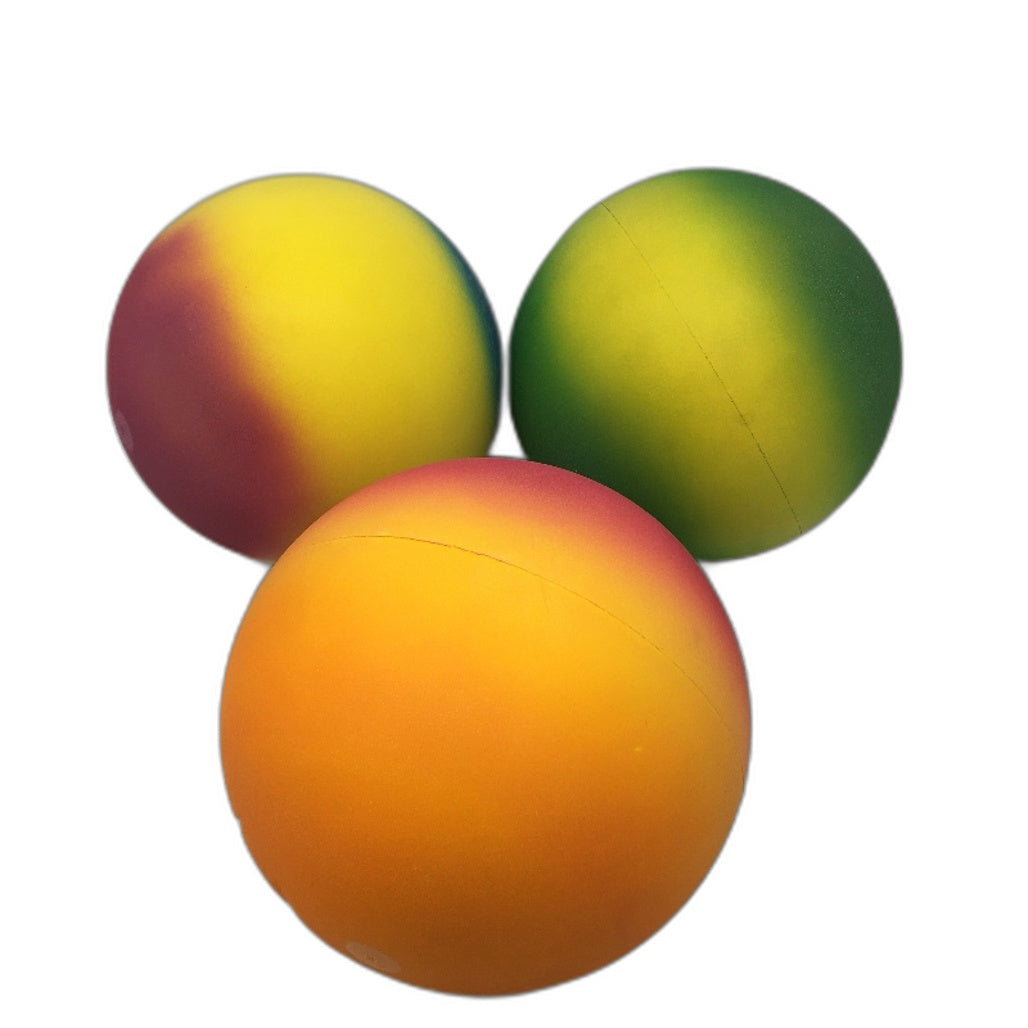 3 Pack of Approx 23cm Multi Colourful Soft Foam Bouncing Balls DEMO