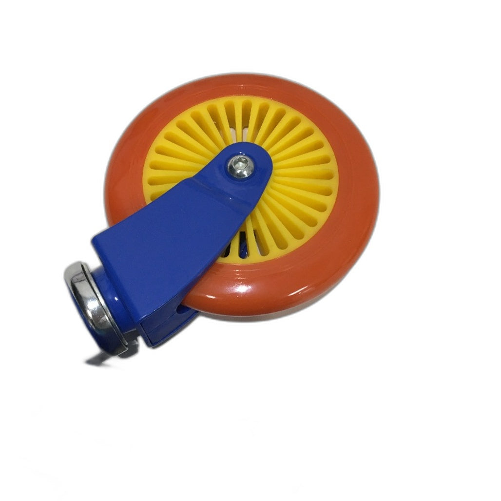 120mm Adjustable Foldable Inline Scooter for Ages 3 and Up in Blue Orange DEMO