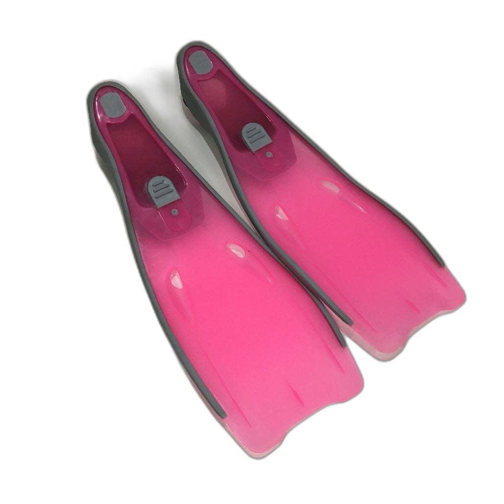 Magenta Swim Fins with Clear Plastic Carry Bag Size Medium EU 38-39 DEMO